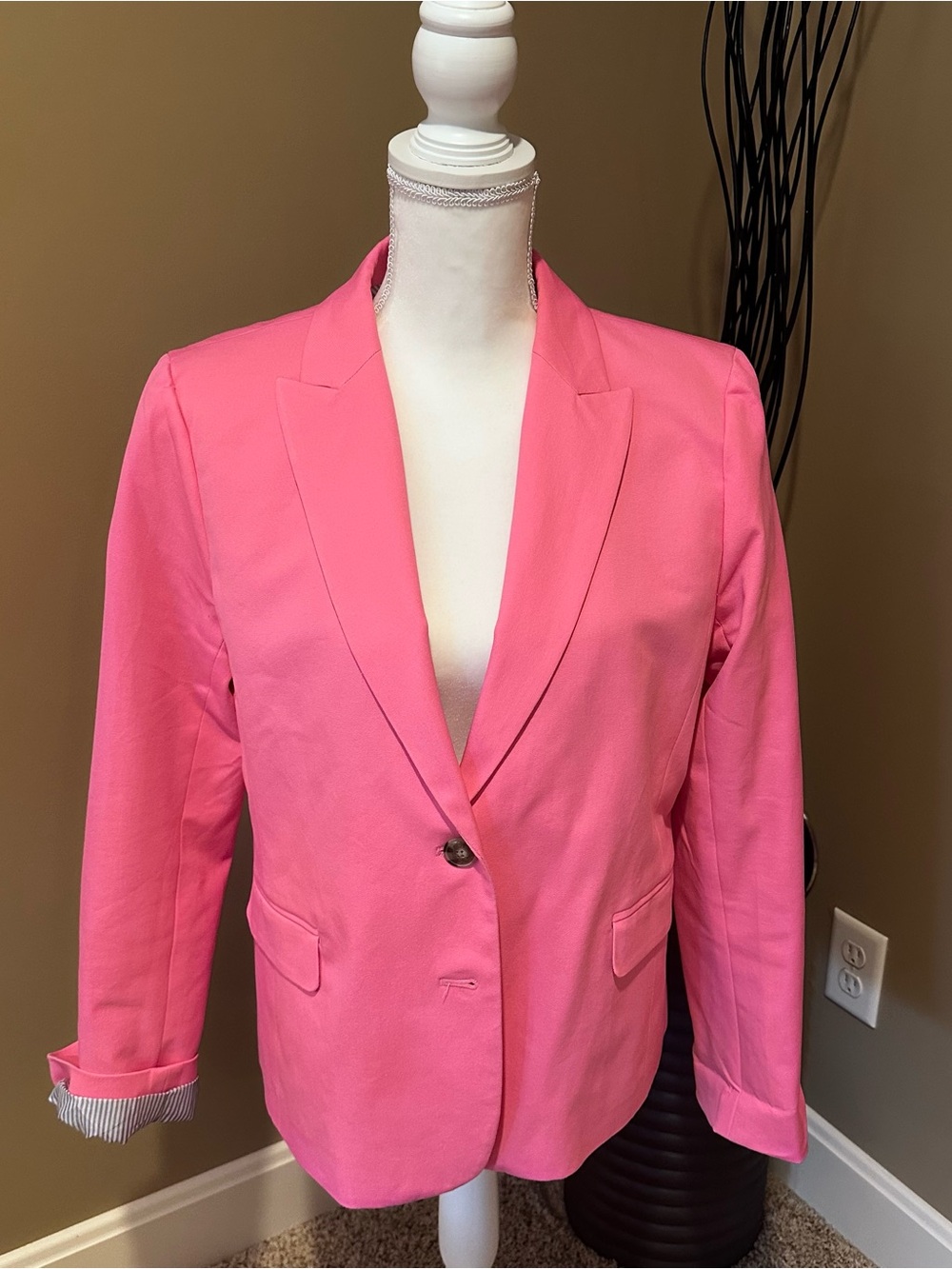 J. Crew Hot Pink Single-Button Blazer